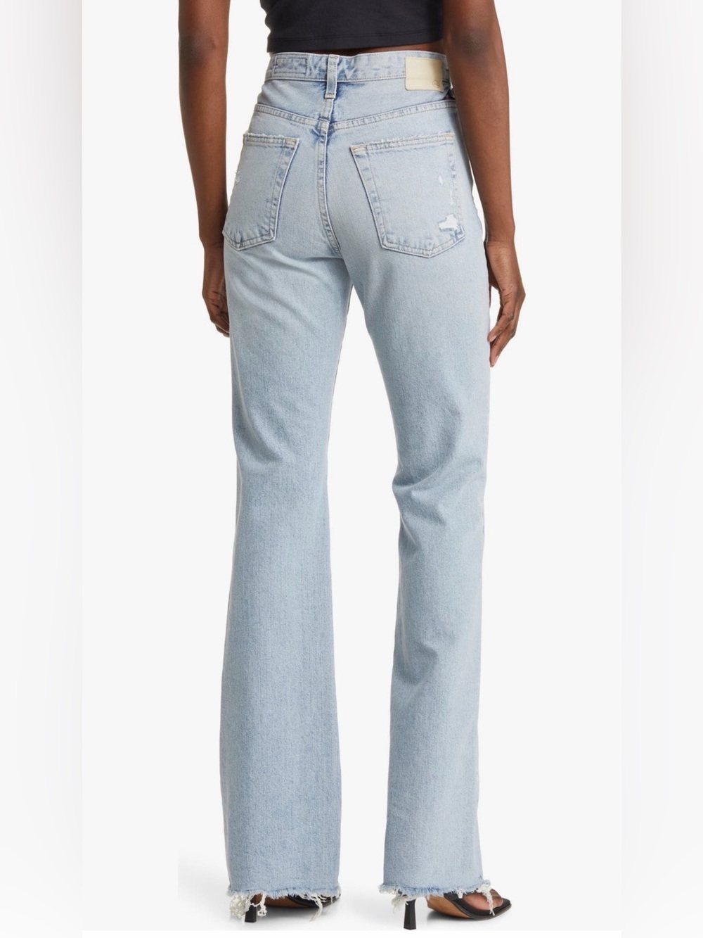 AG Alexxis Raw Hem High Waist Bootcut Jeans